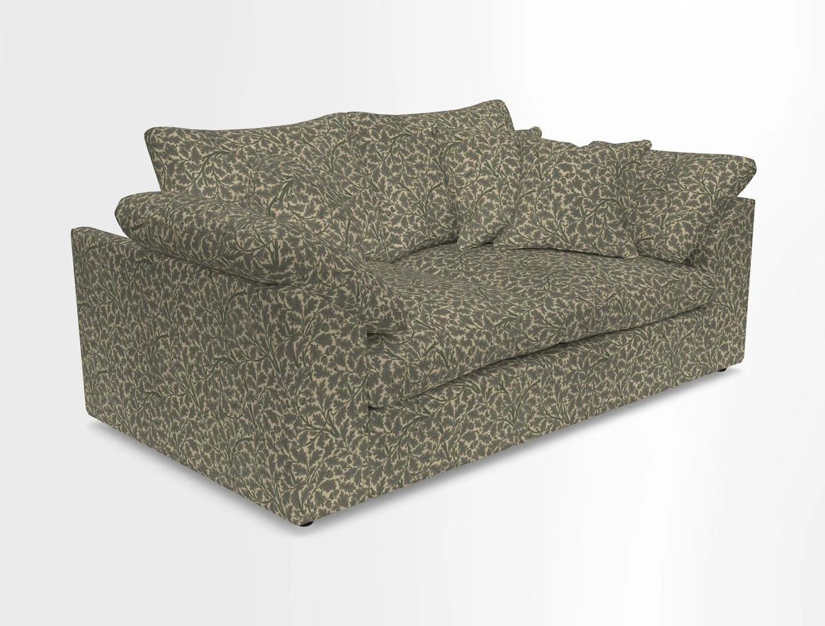 Big Softie Sloped Arm 2 Seater Sofa in Two Tone Plain Biscuit
