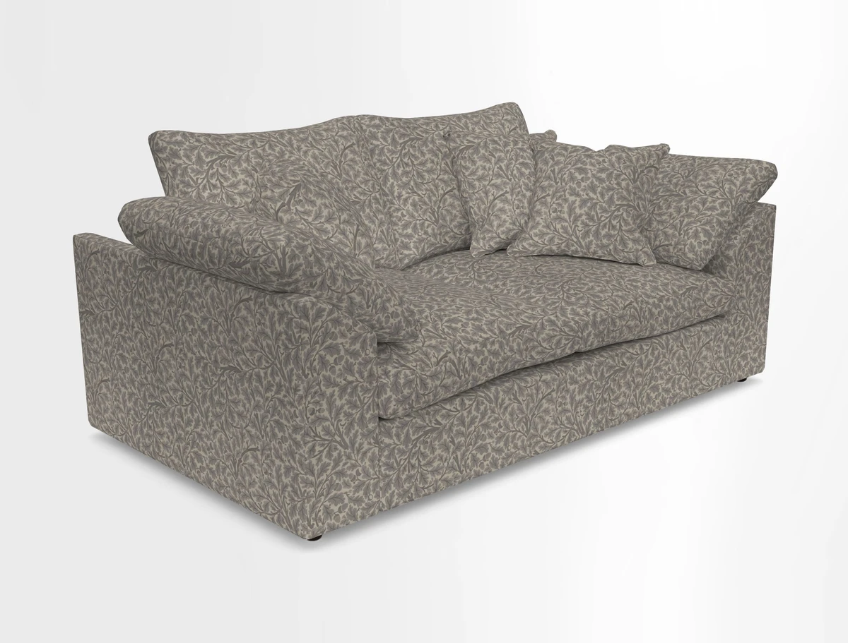 Big Softie Sloped Arm 2 Seater Sofa in Two Tone Plain Biscuit