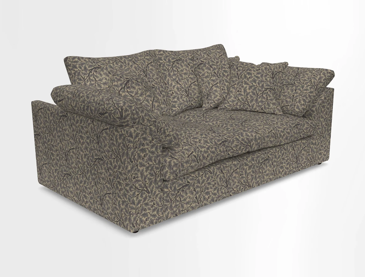 Big Softie Sloped Arm 2 Seater Sofa in Two Tone Plain Biscuit