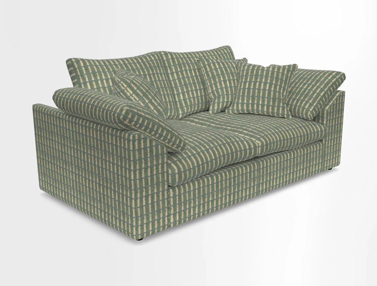 Big Softie Sloped Arm 2 Seater Sofa in Two Tone Plain Biscuit