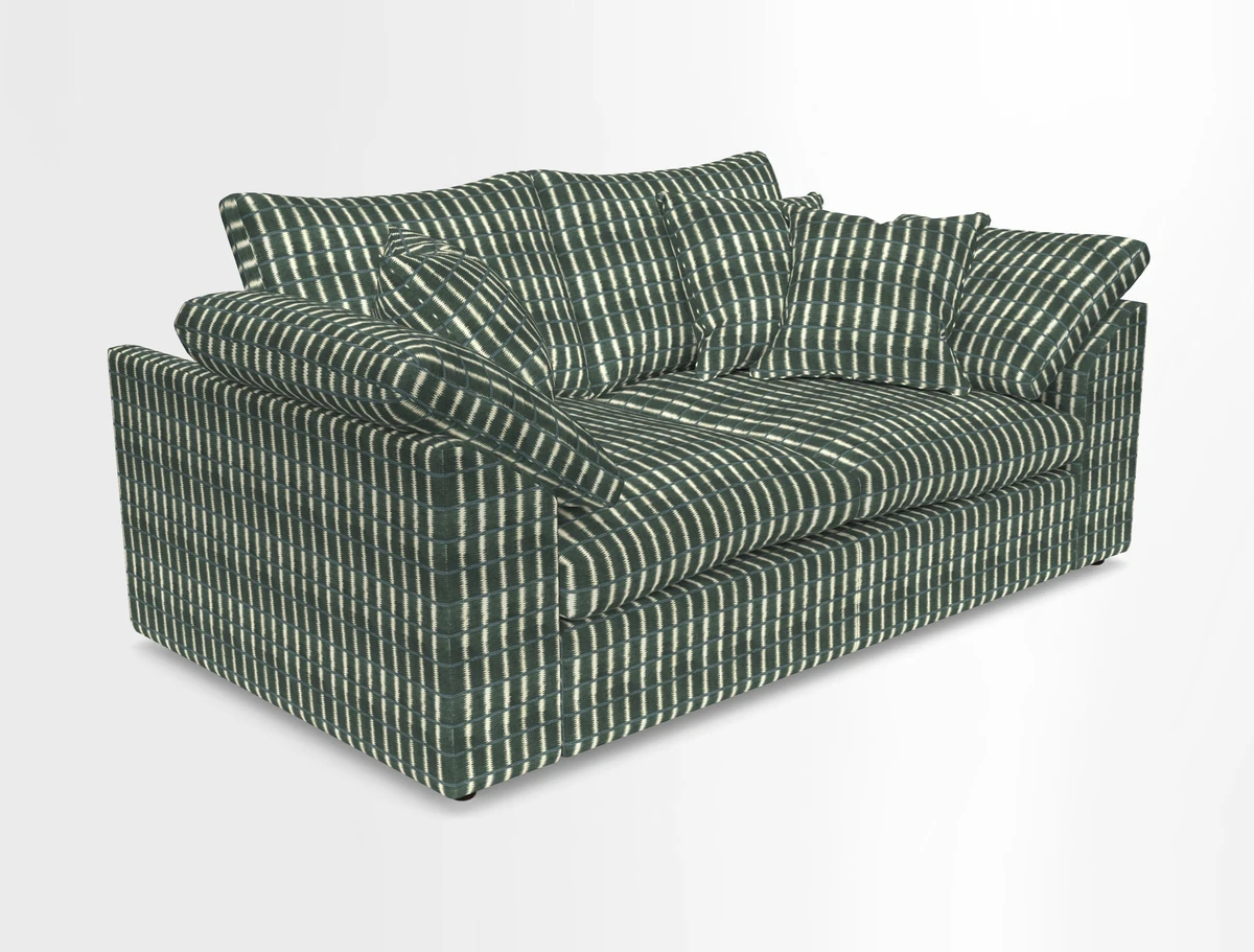 Big Softie Sloped Arm 2 Seater Sofa in Two Tone Plain Biscuit