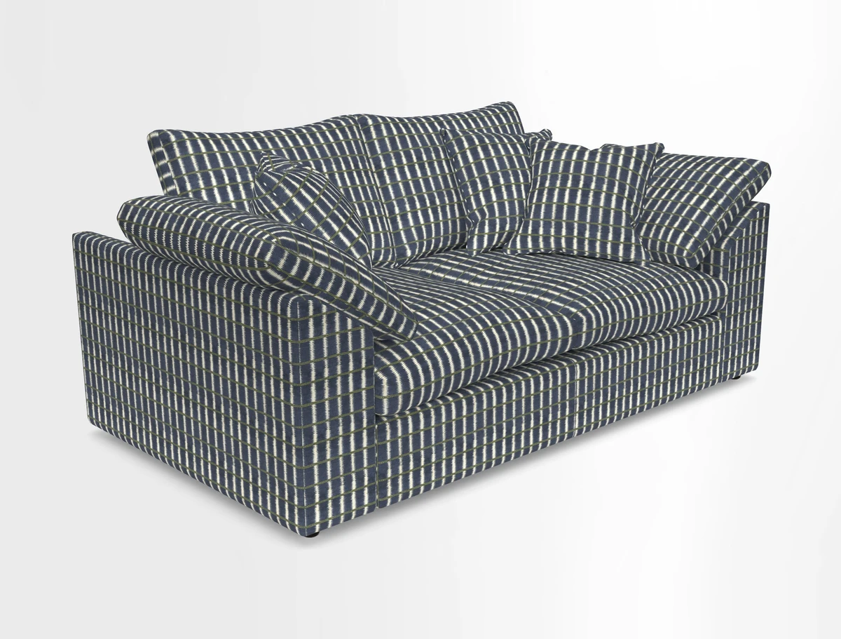 Big Softie Sloped Arm 2 Seater Sofa in Two Tone Plain Biscuit