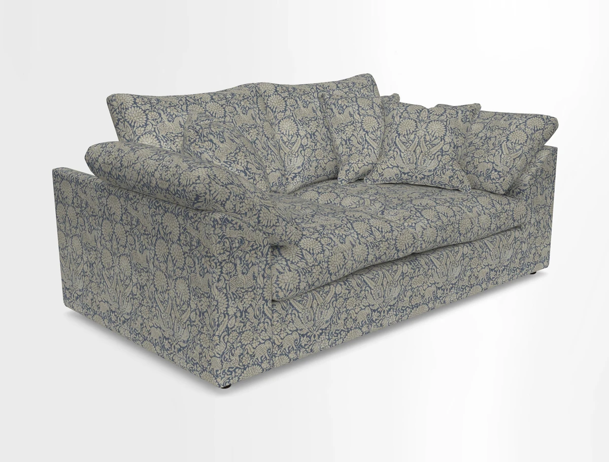 Big Softie Sloped Arm 2 Seater Sofa in Two Tone Plain Biscuit
