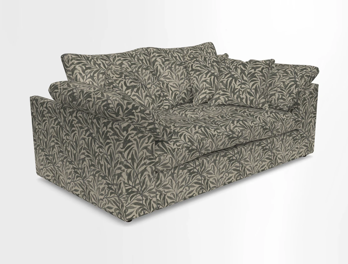Big Softie Sloped Arm 2 Seater Sofa in Two Tone Plain Biscuit