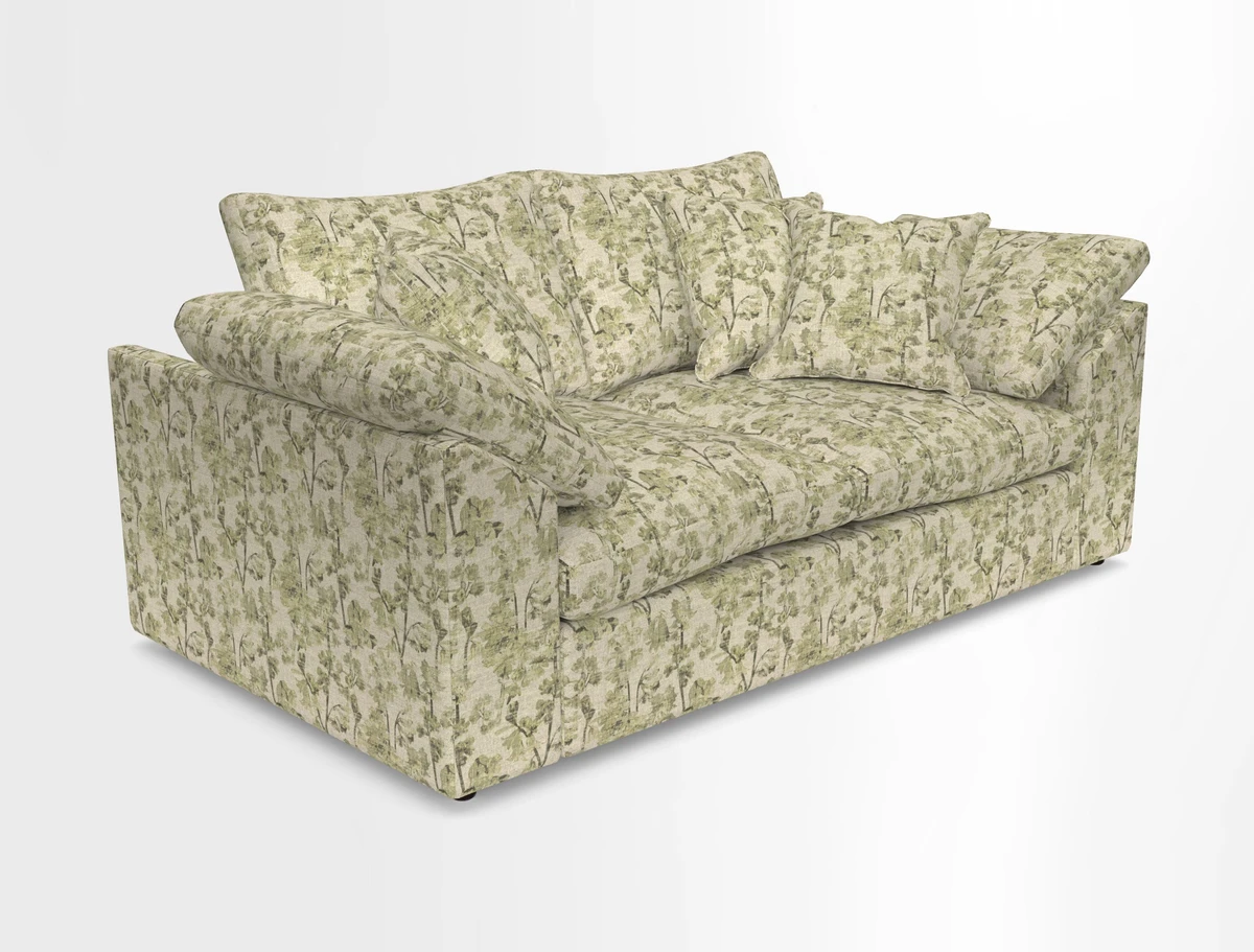 Big Softie Sloped Arm 2 Seater Sofa in Two Tone Plain Biscuit