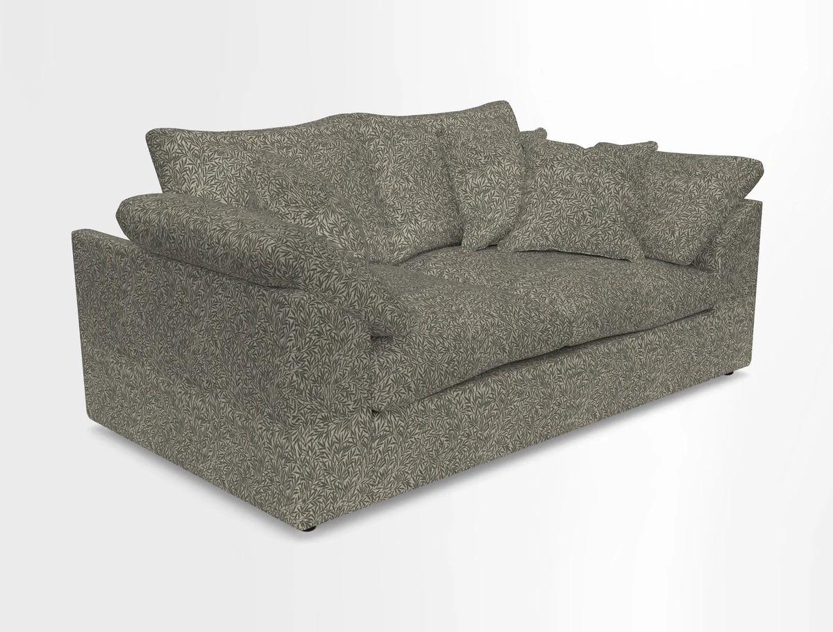 Big Softie Sloped Arm 2 Seater Sofa in Two Tone Plain Biscuit