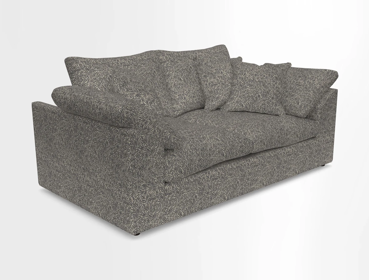 Big Softie Sloped Arm 2 Seater Sofa in Two Tone Plain Biscuit