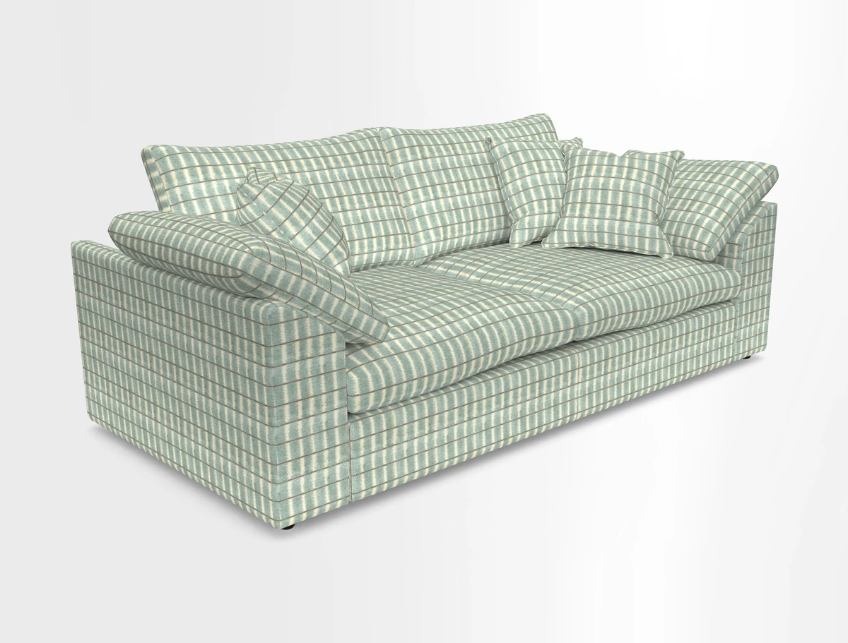 Big Softie Sloped Arm 3 Seater Sofa in Two Tone Plain Biscuit