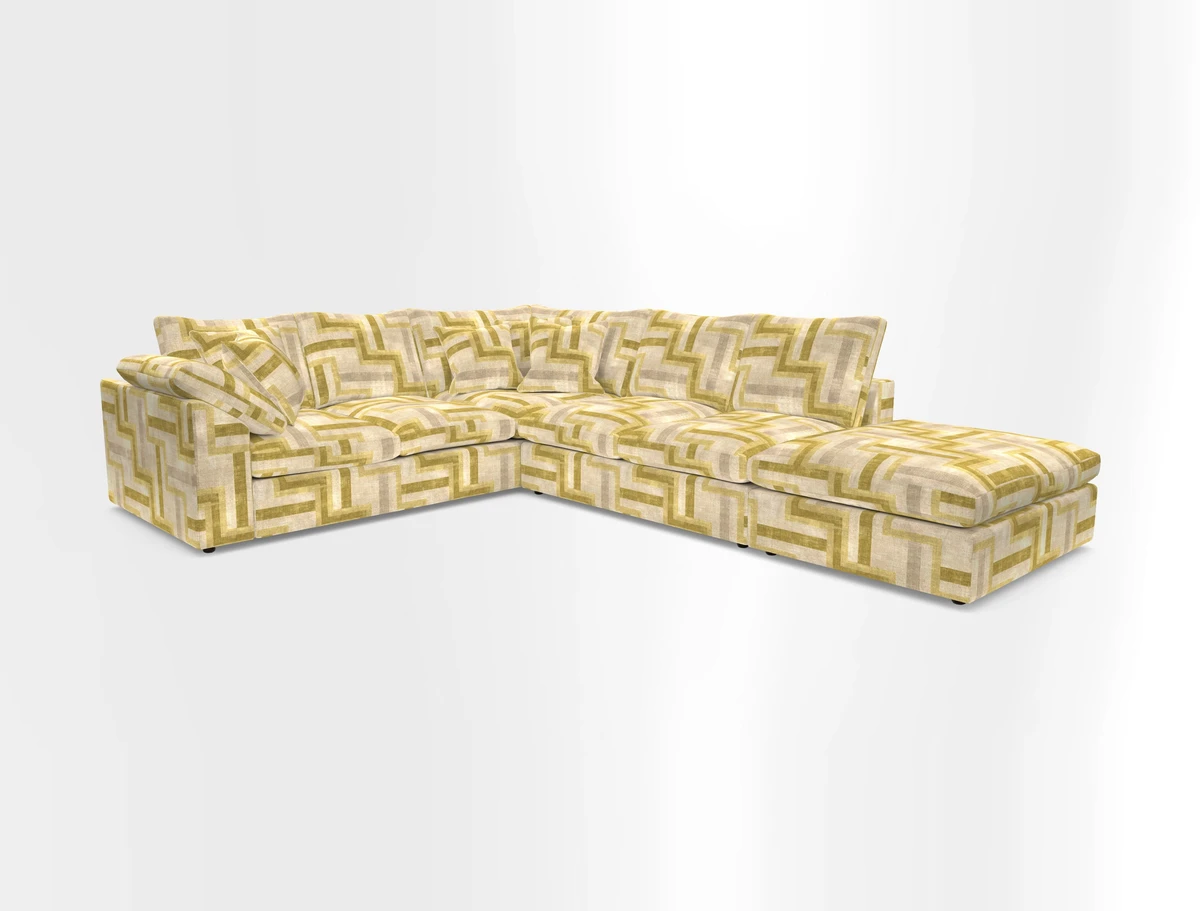 Big Softie Sloped Arm Large Corner Group LHF in Sahara Chalk