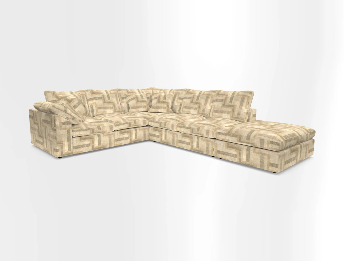 Big Softie Sloped Arm Large Corner Group LHF in Sahara Chalk