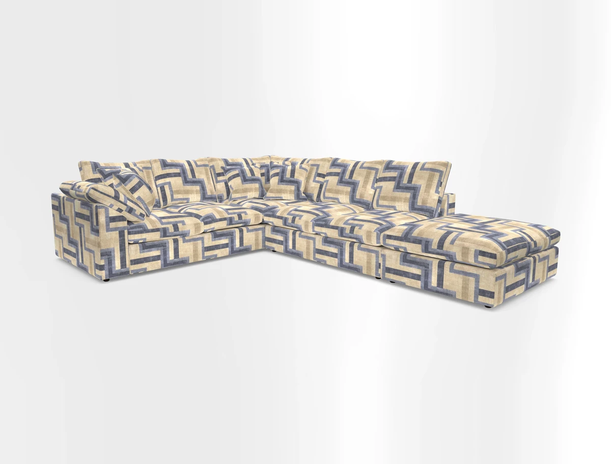 Big Softie Sloped Arm Large Corner Group LHF in Sahara Chalk