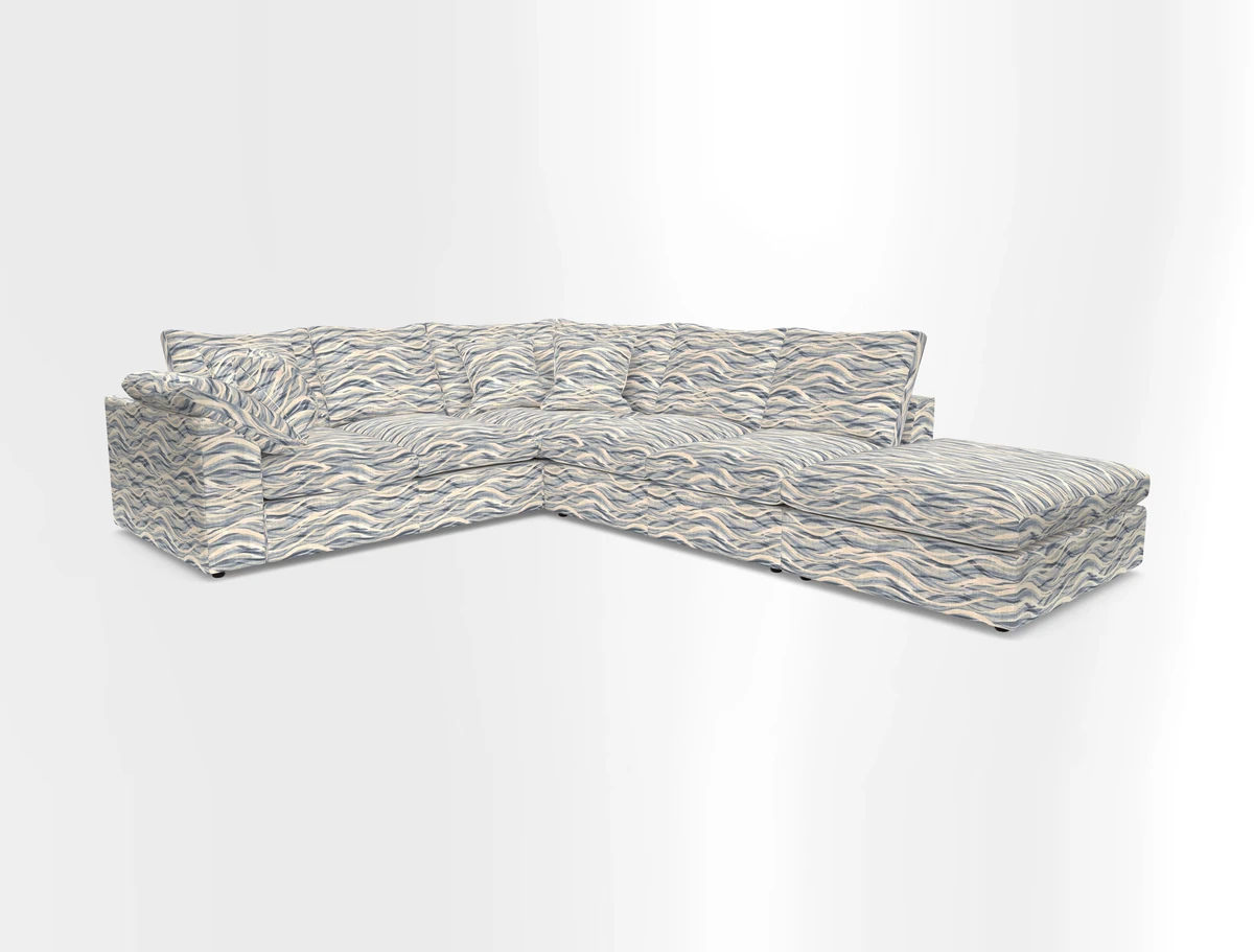 Big Softie Sloped Arm Large Corner Group LHF in Sahara Chalk