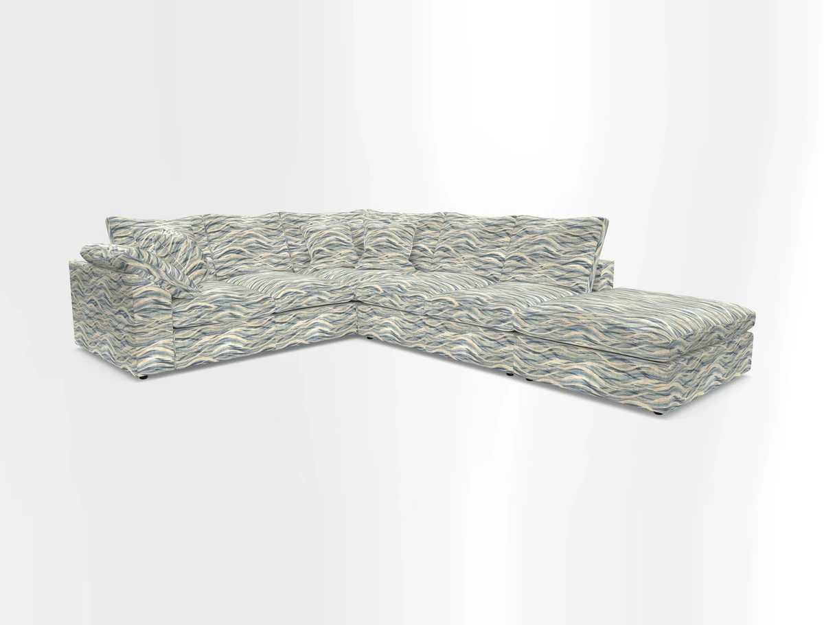 Big Softie Sloped Arm Large Corner Group LHF in Sahara Chalk