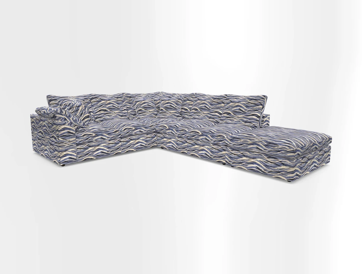 Big Softie Sloped Arm Large Corner Group LHF in Sahara Chalk