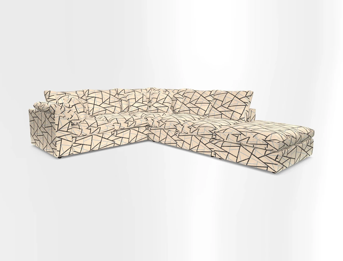 Big Softie Sloped Arm Large Corner Group LHF in Sahara Chalk