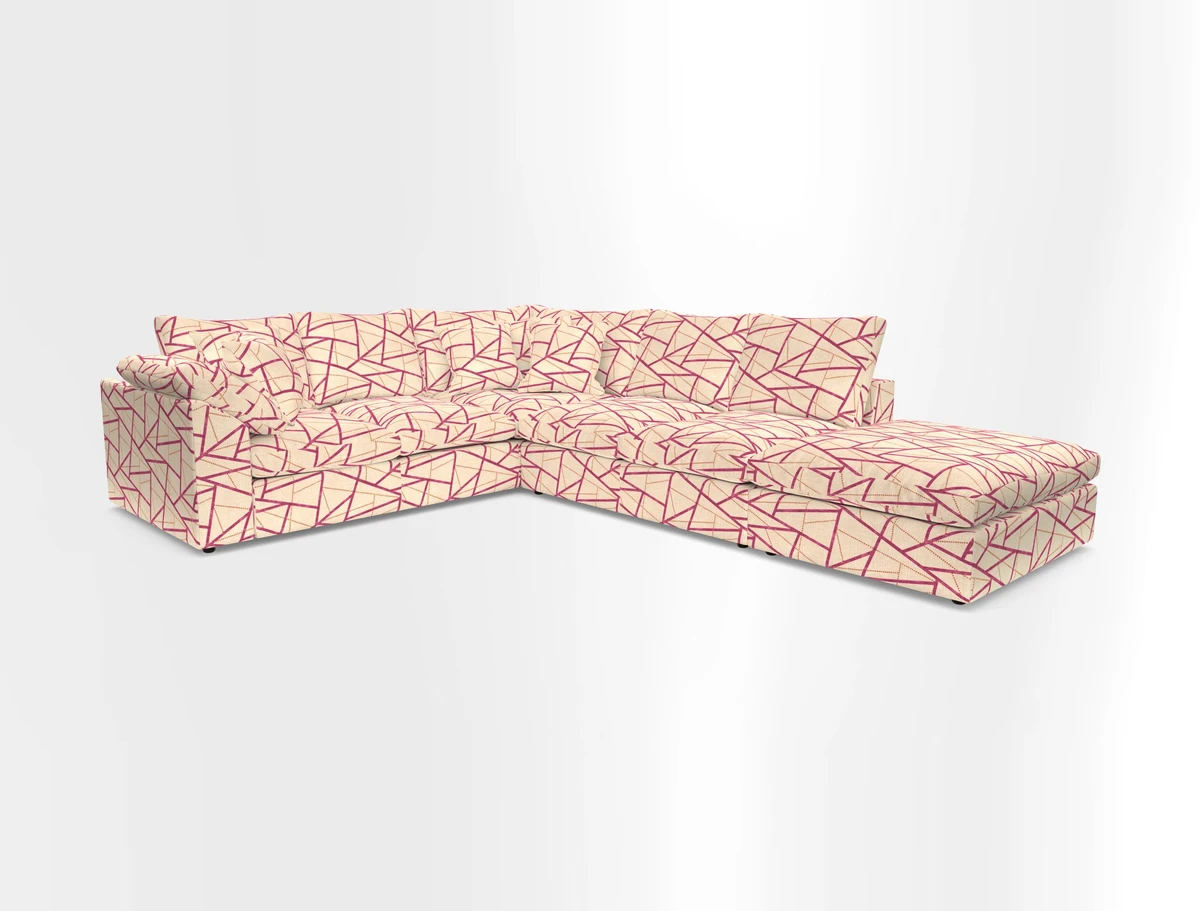 Big Softie Sloped Arm Large Corner Group LHF in Sahara Chalk