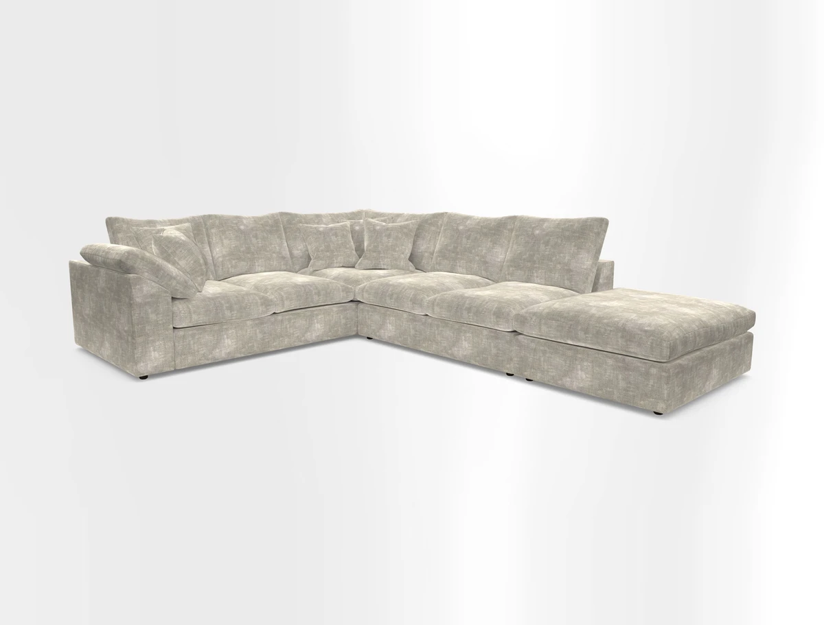 Big Softie Sloped Arm Large Corner Group LHF in Sahara Chalk