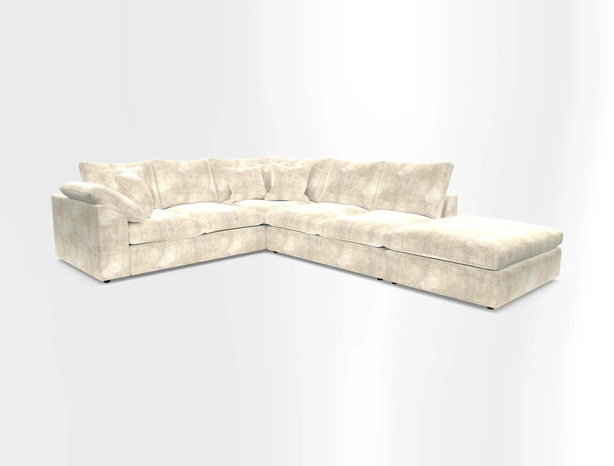 Big Softie Sloped Arm Large Corner Group LHF in Sahara Chalk