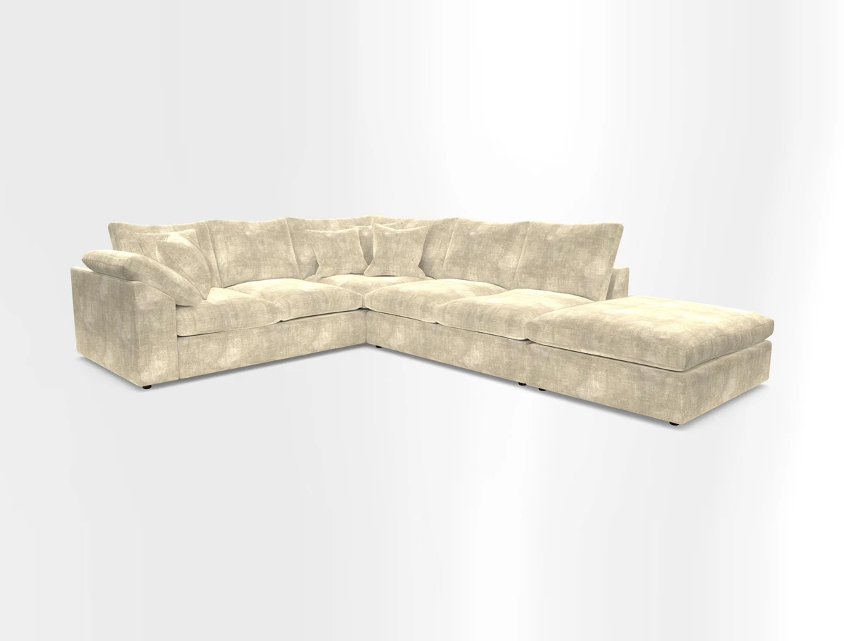 Big Softie Sloped Arm Large Corner Group LHF in Sahara Chalk