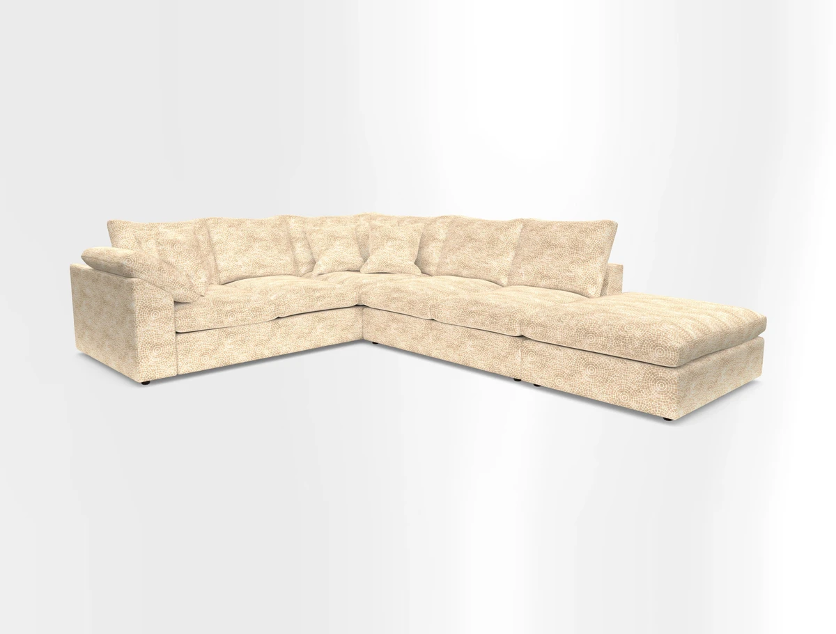Big Softie Sloped Arm Large Corner Group LHF in Sahara Chalk