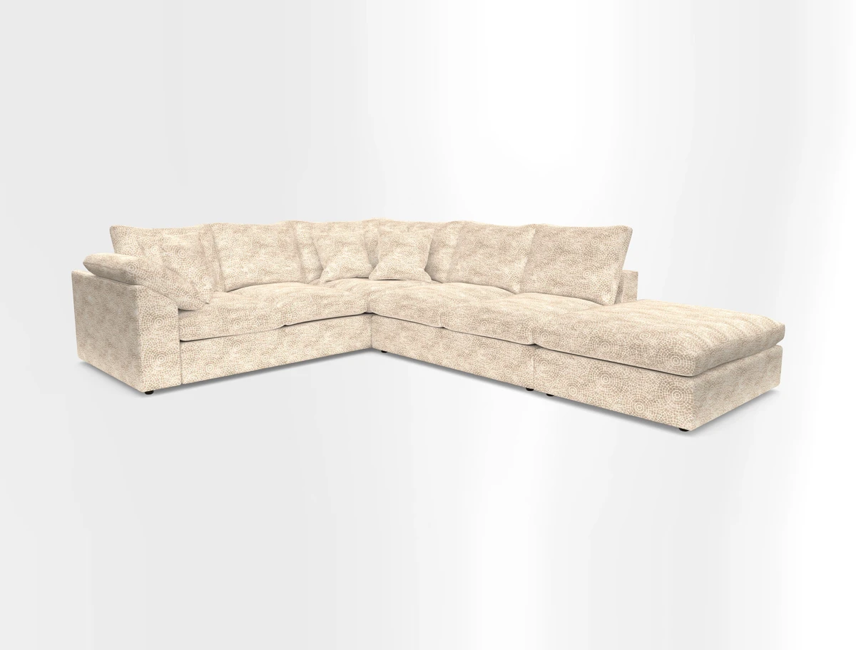 Big Softie Sloped Arm Large Corner Group LHF in Sahara Chalk