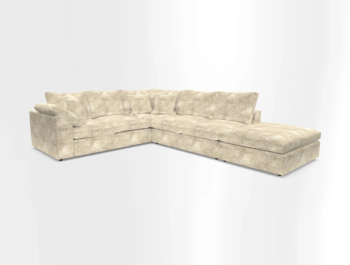 Big Softie Sloped Arm Large Corner Group LHF in Sahara Chalk