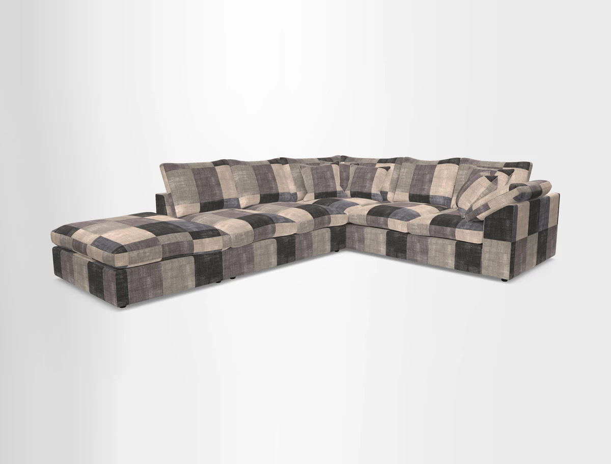 Big Softie Sloped Arm Large Corner Group RHF in Sahara Chalk