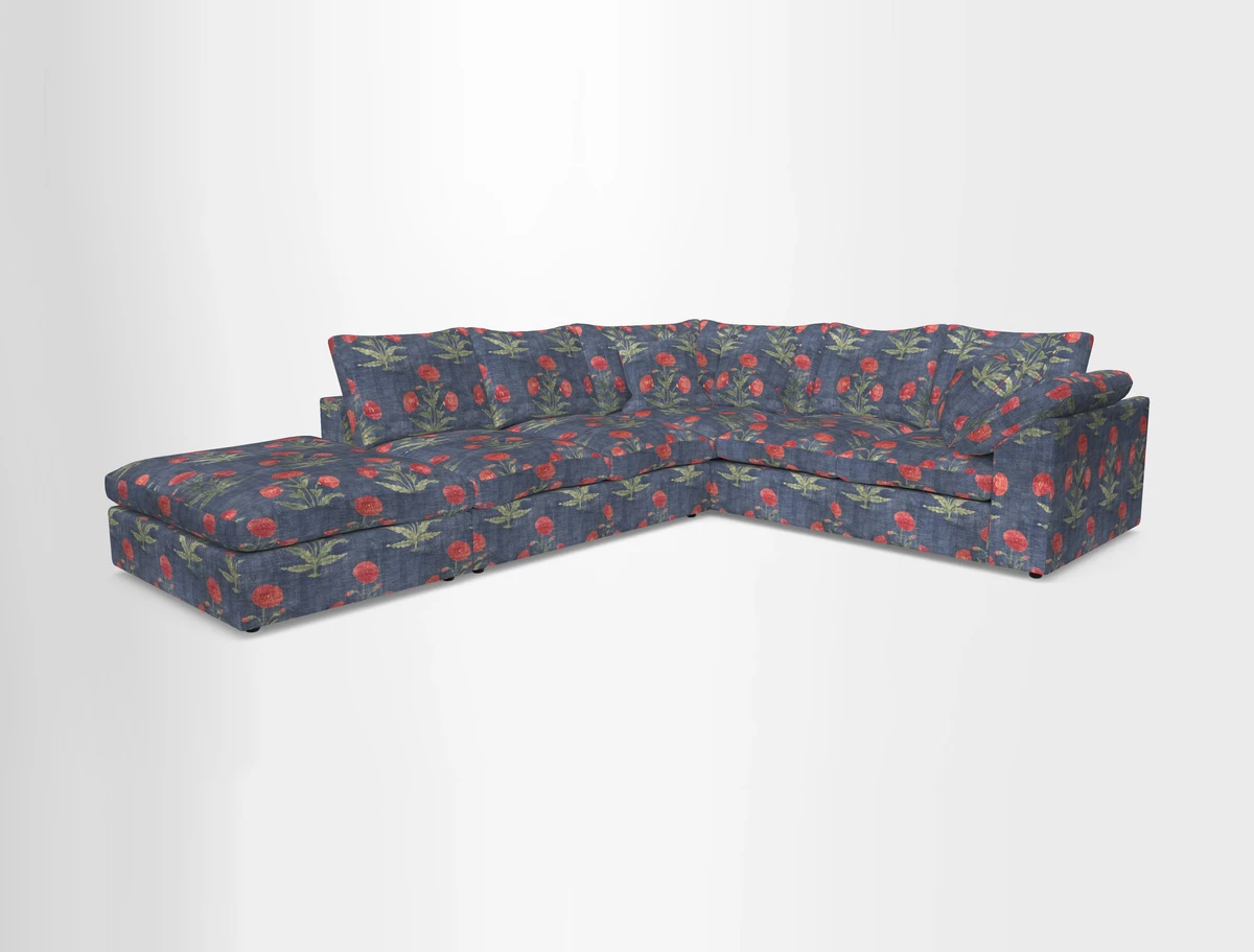 Big Softie Sloped Arm Large Corner Group RHF in Sahara Chalk