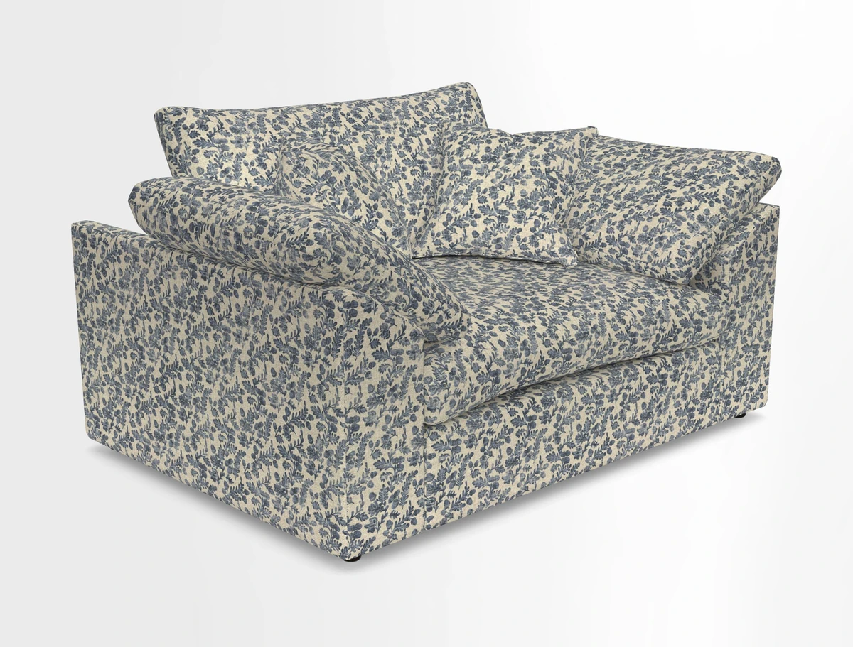 Big Softie Sloped Arm Snuggler in Two Tone Plain Biscuit