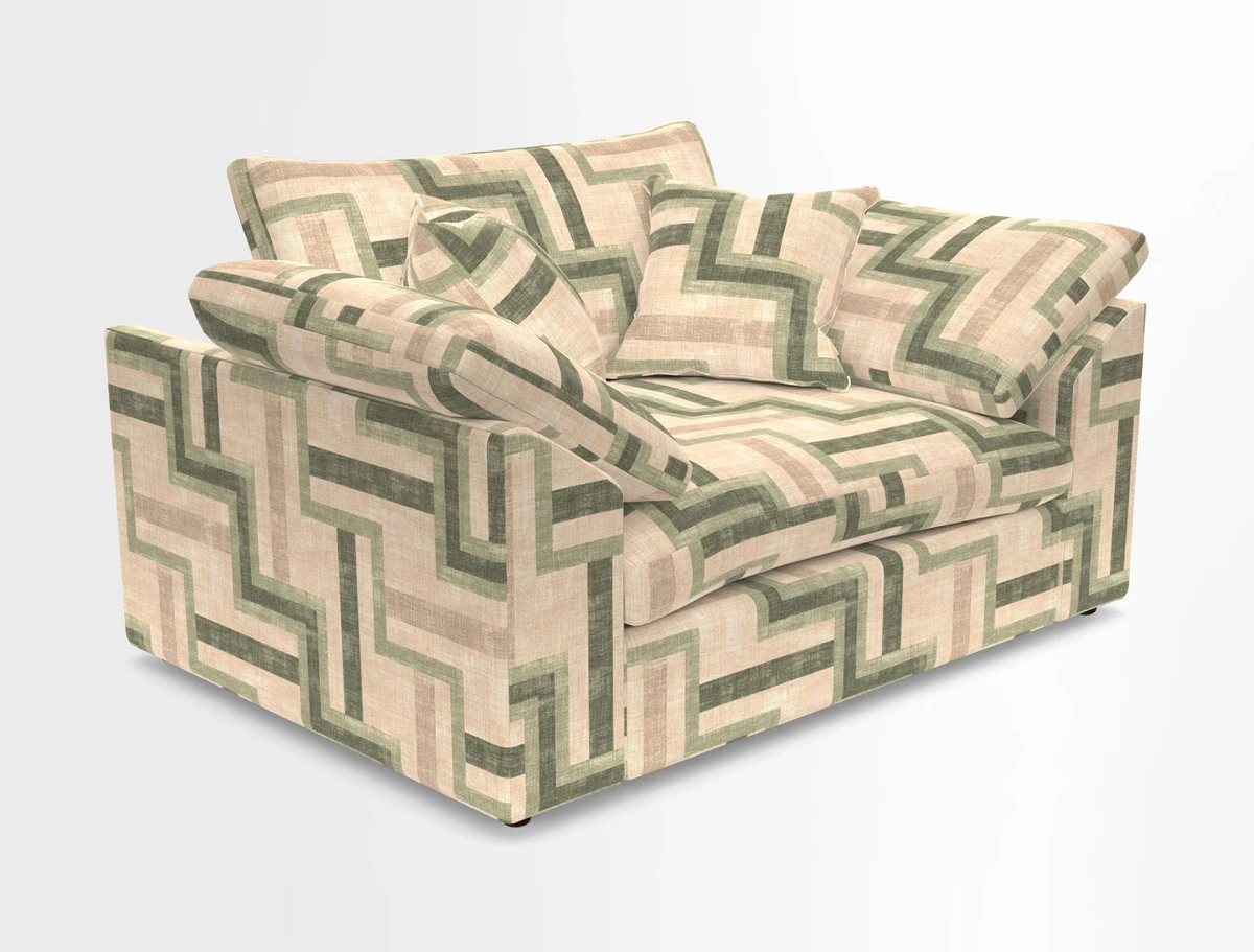 Big Softie Sloped Arm Snuggler in Two Tone Plain Biscuit