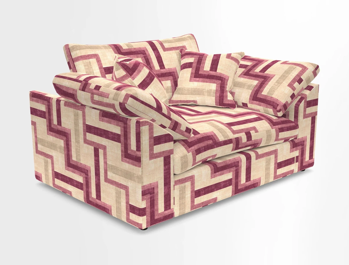 Big Softie Sloped Arm Snuggler in Two Tone Plain Biscuit