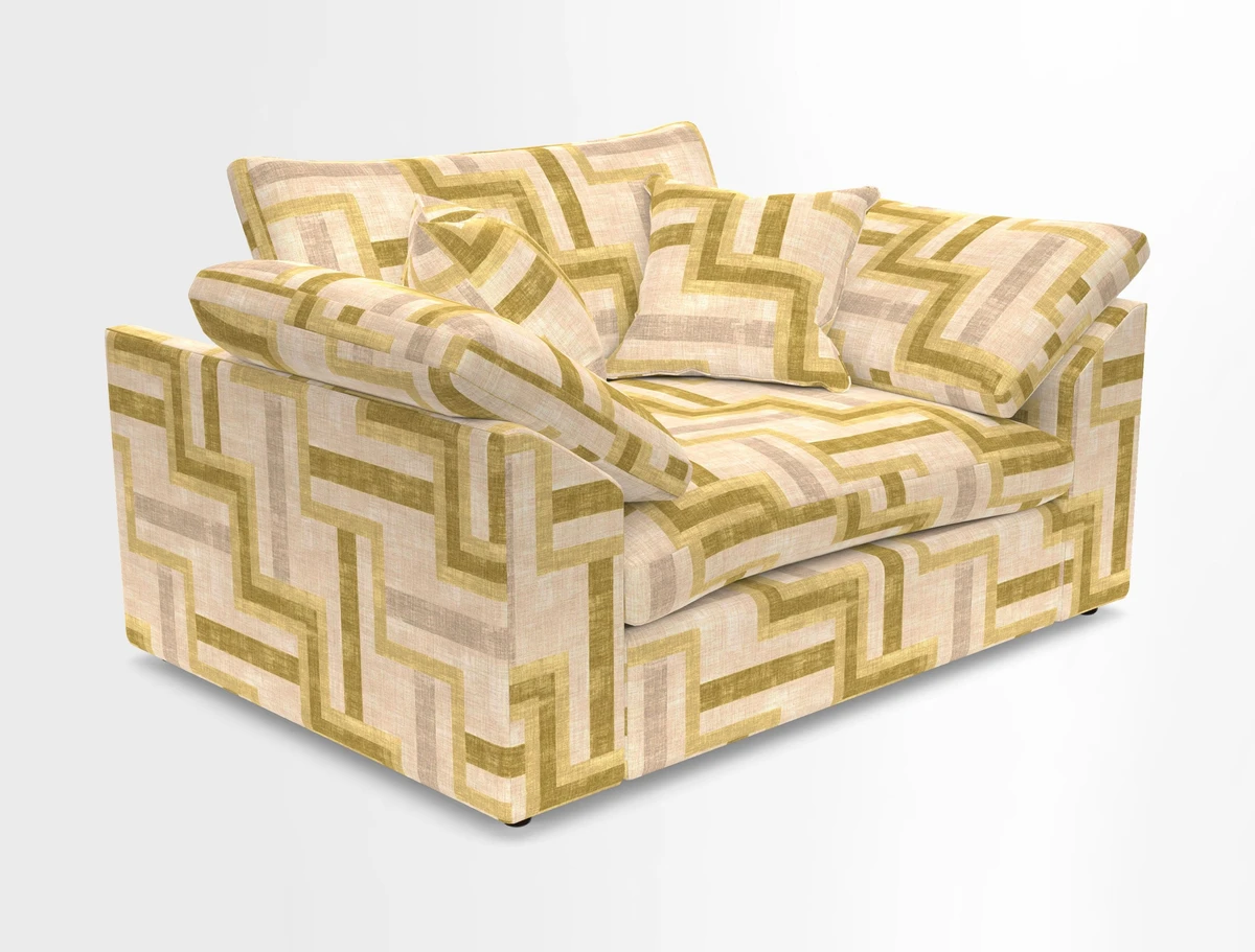 Big Softie Sloped Arm Snuggler in Two Tone Plain Biscuit