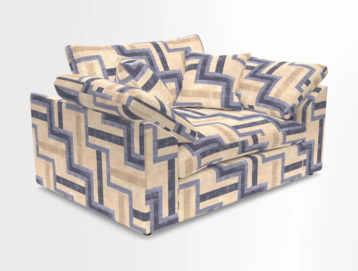 Big Softie Sloped Arm Snuggler in Two Tone Plain Biscuit