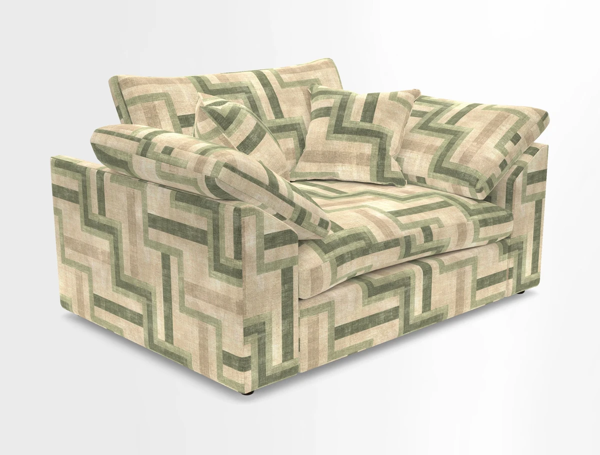 Big Softie Sloped Arm Snuggler in Two Tone Plain Biscuit