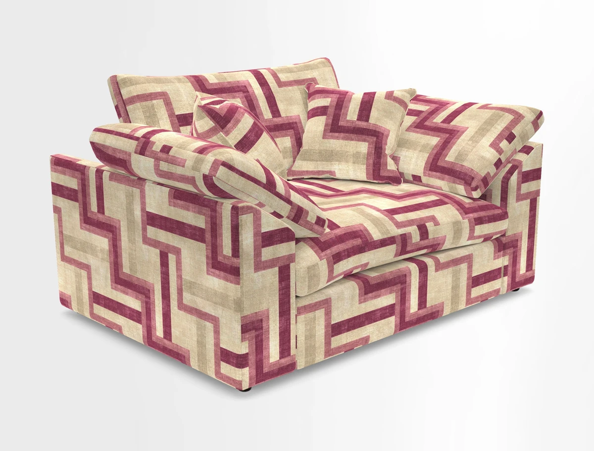 Big Softie Sloped Arm Snuggler in Two Tone Plain Biscuit