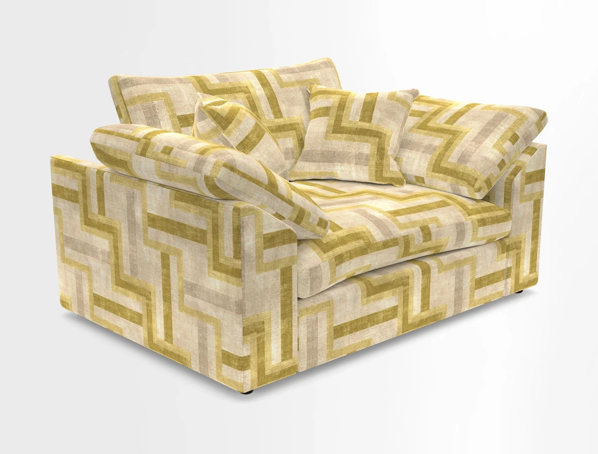 Big Softie Sloped Arm Snuggler in Two Tone Plain Biscuit