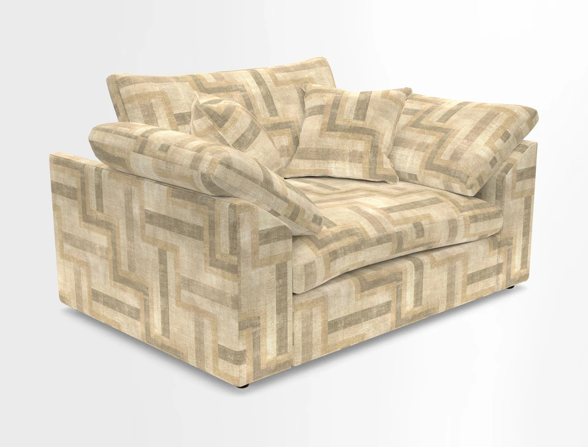 Big Softie Sloped Arm Snuggler in Two Tone Plain Biscuit