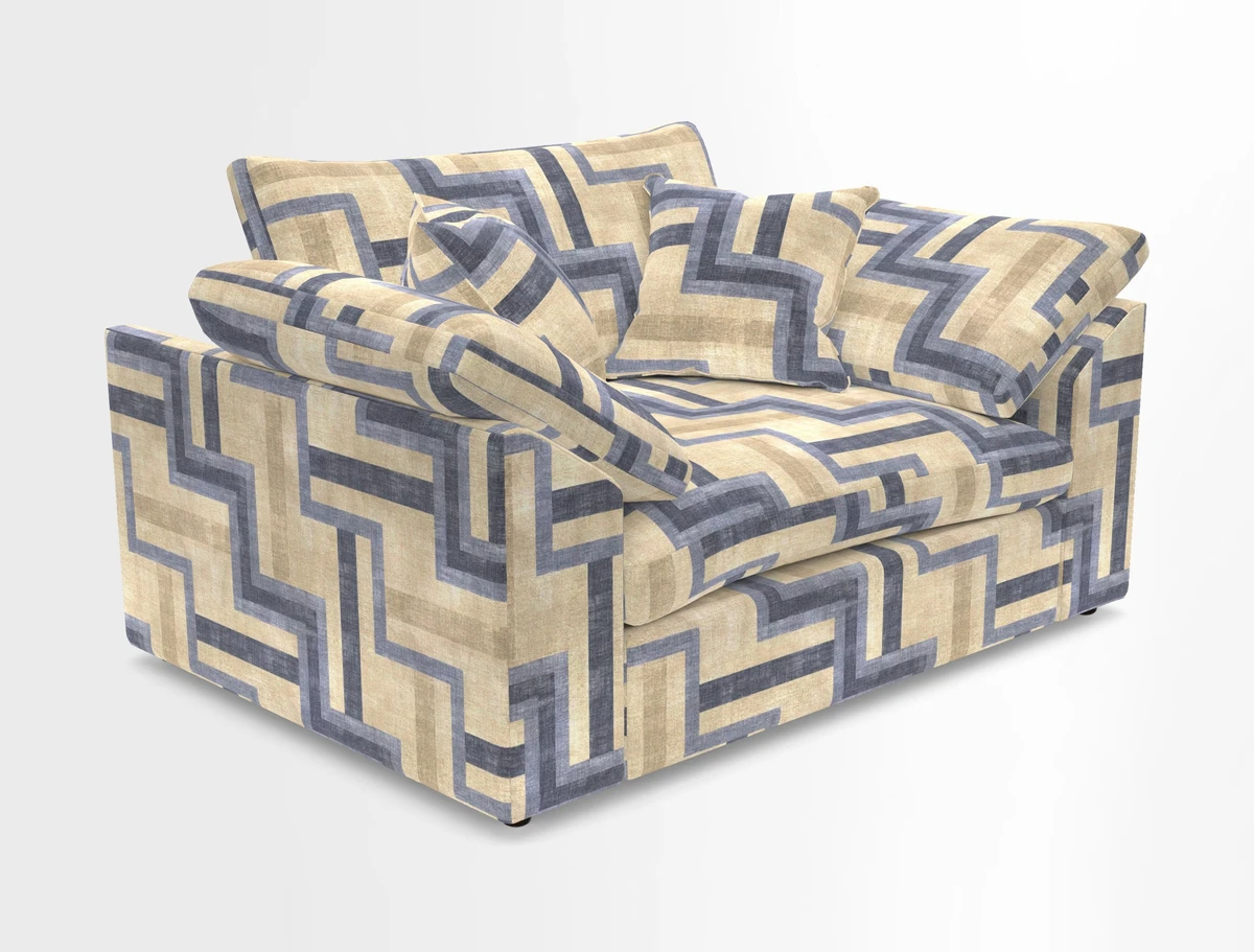 Big Softie Sloped Arm Snuggler in Two Tone Plain Biscuit