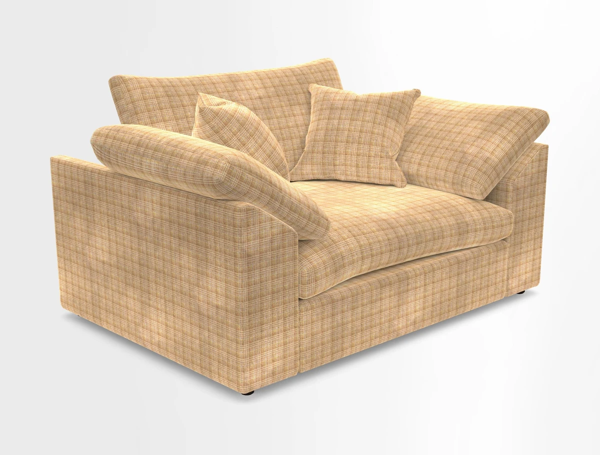 Big Softie Sloped Arm Snuggler in Two Tone Plain Biscuit