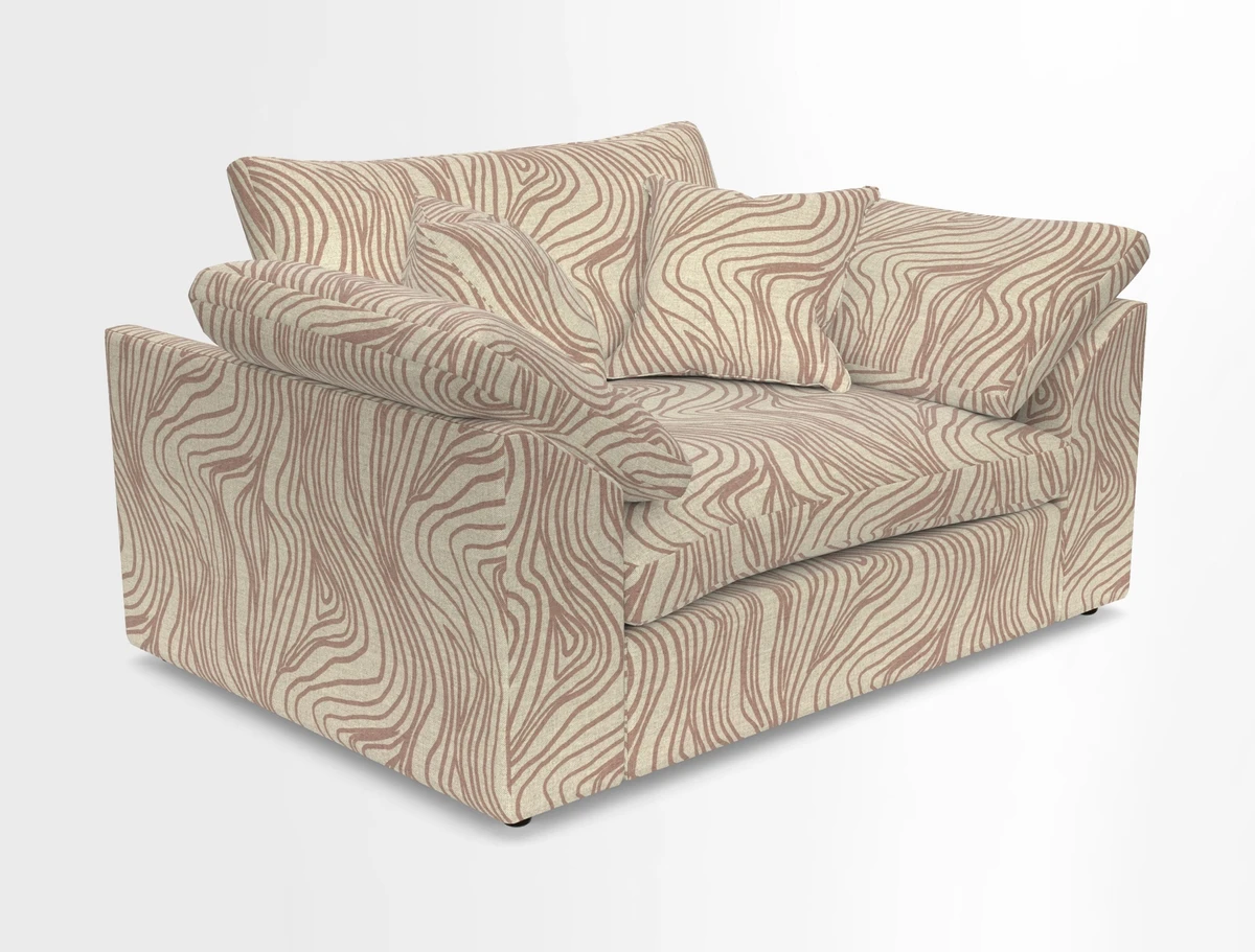 Big Softie Sloped Arm Snuggler in Two Tone Plain Biscuit