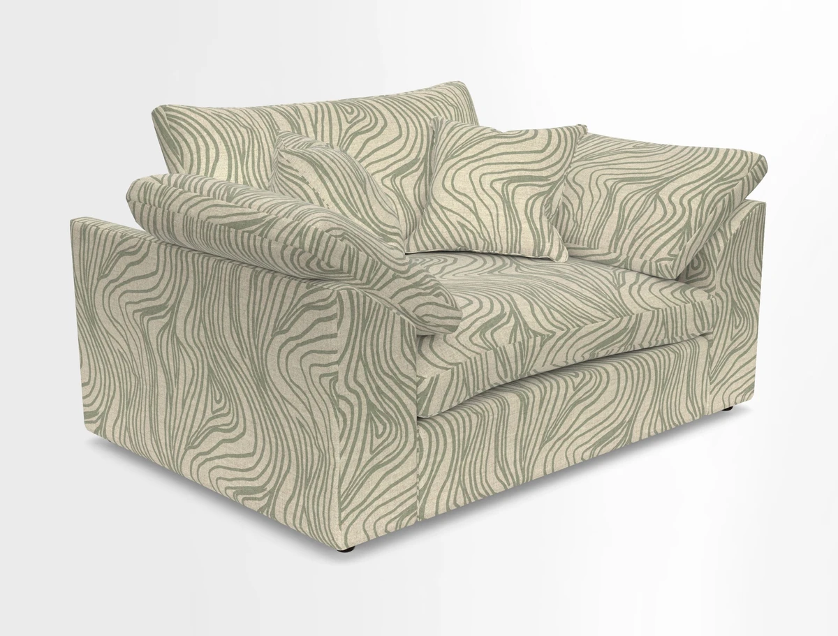 Big Softie Sloped Arm Snuggler in Two Tone Plain Biscuit