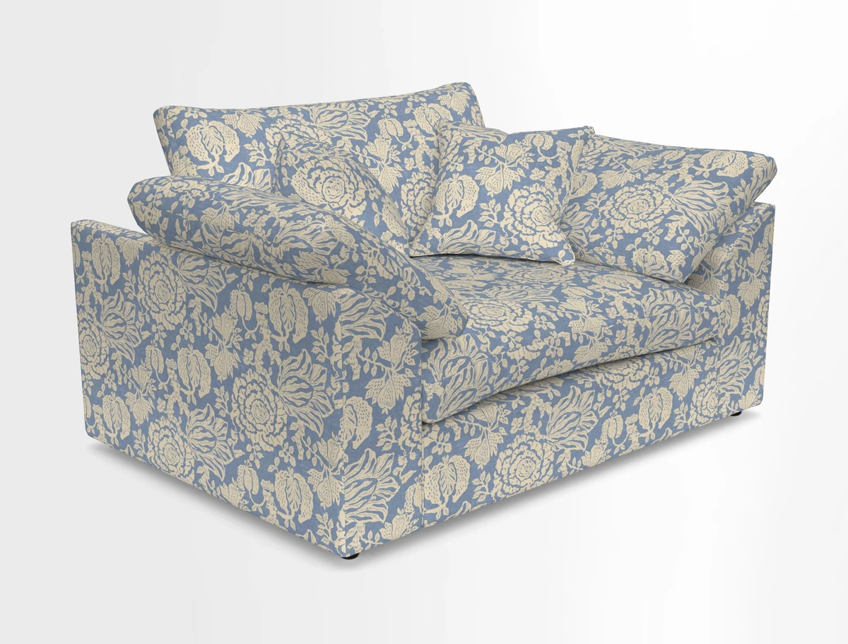 Big Softie Sloped Arm Snuggler in Two Tone Plain Biscuit