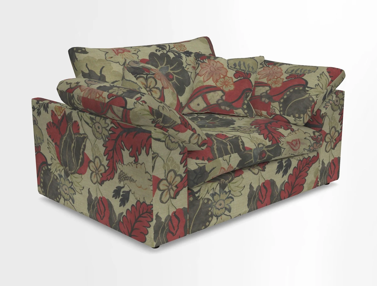 Big Softie Sloped Arm Snuggler in Two Tone Plain Biscuit