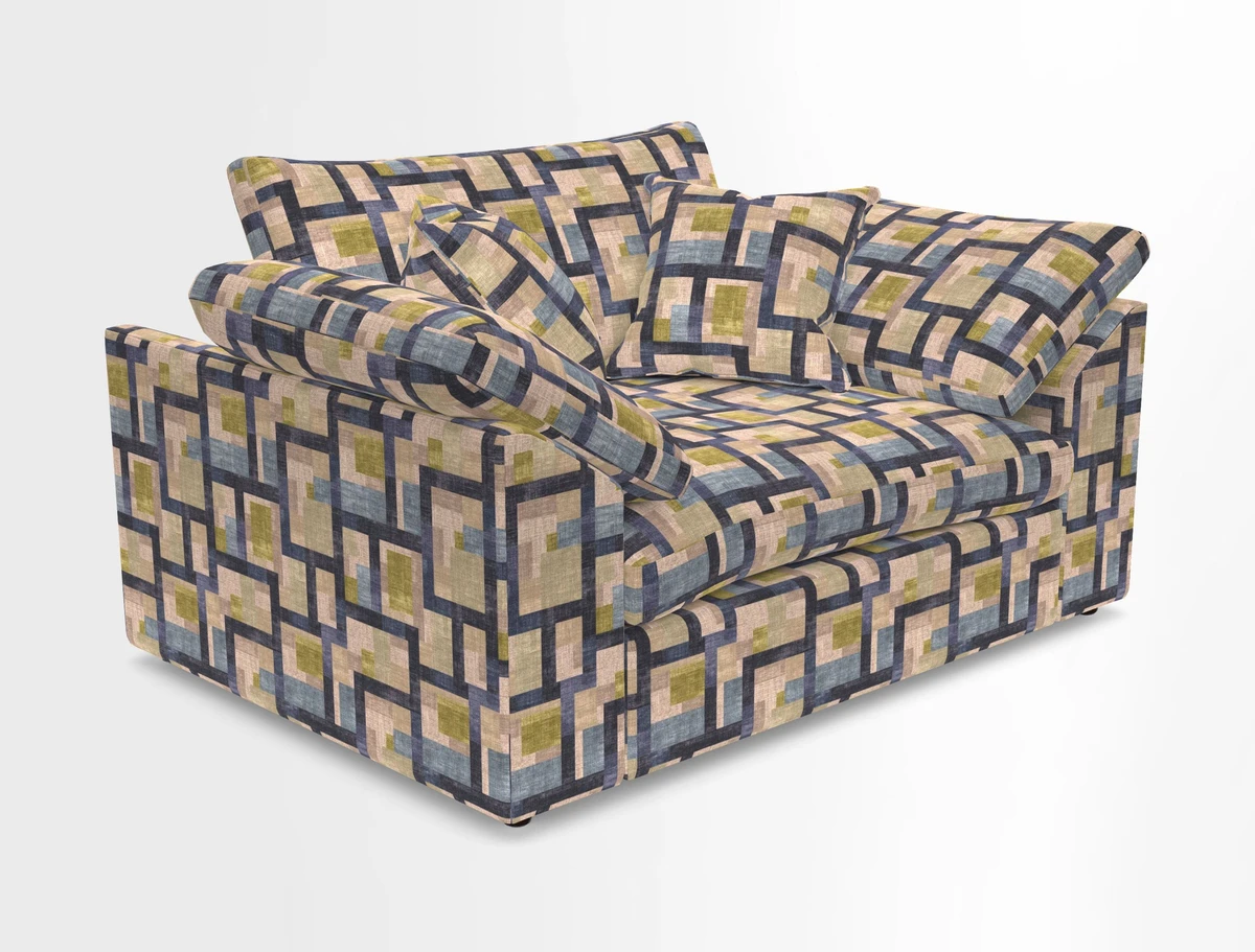 Big Softie Sloped Arm Snuggler in Two Tone Plain Biscuit