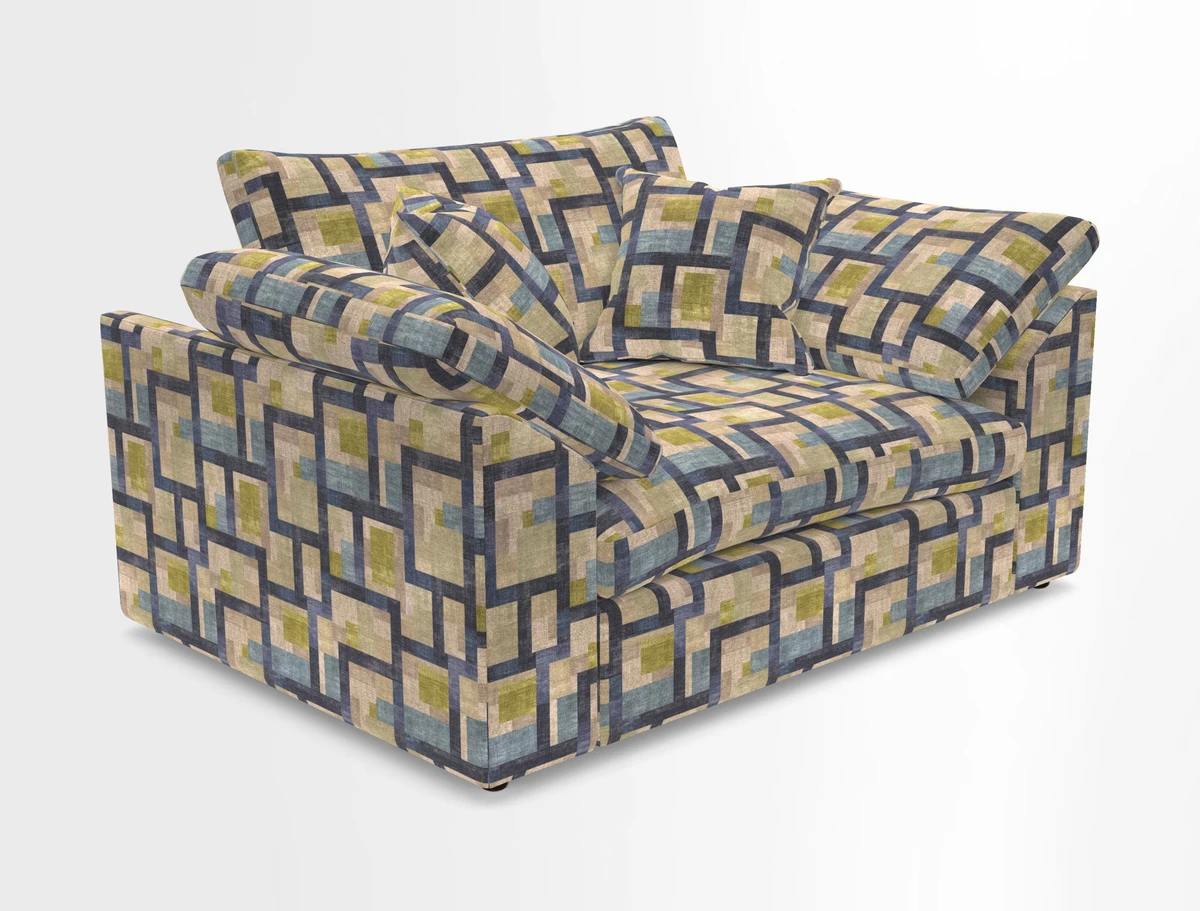 Big Softie Sloped Arm Snuggler in Two Tone Plain Biscuit