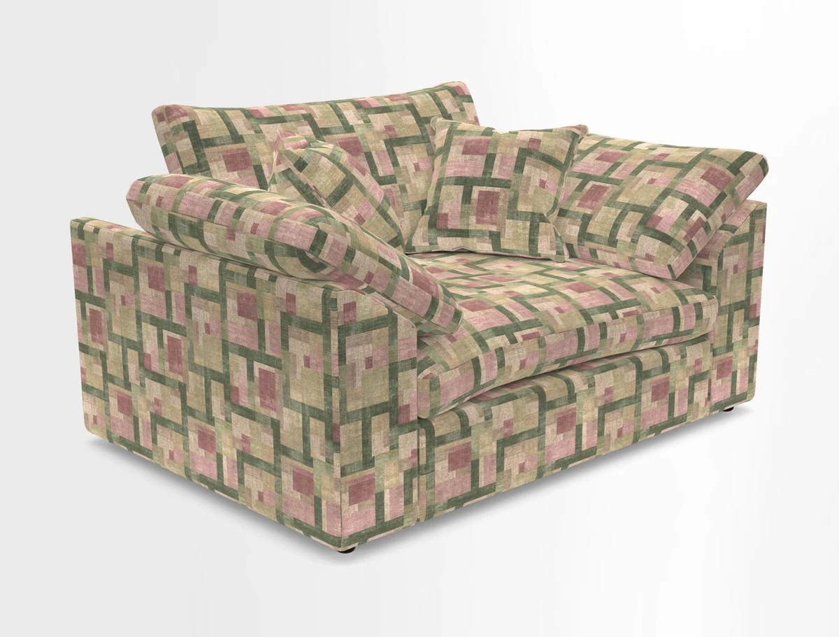 Big Softie Sloped Arm Snuggler in Two Tone Plain Biscuit