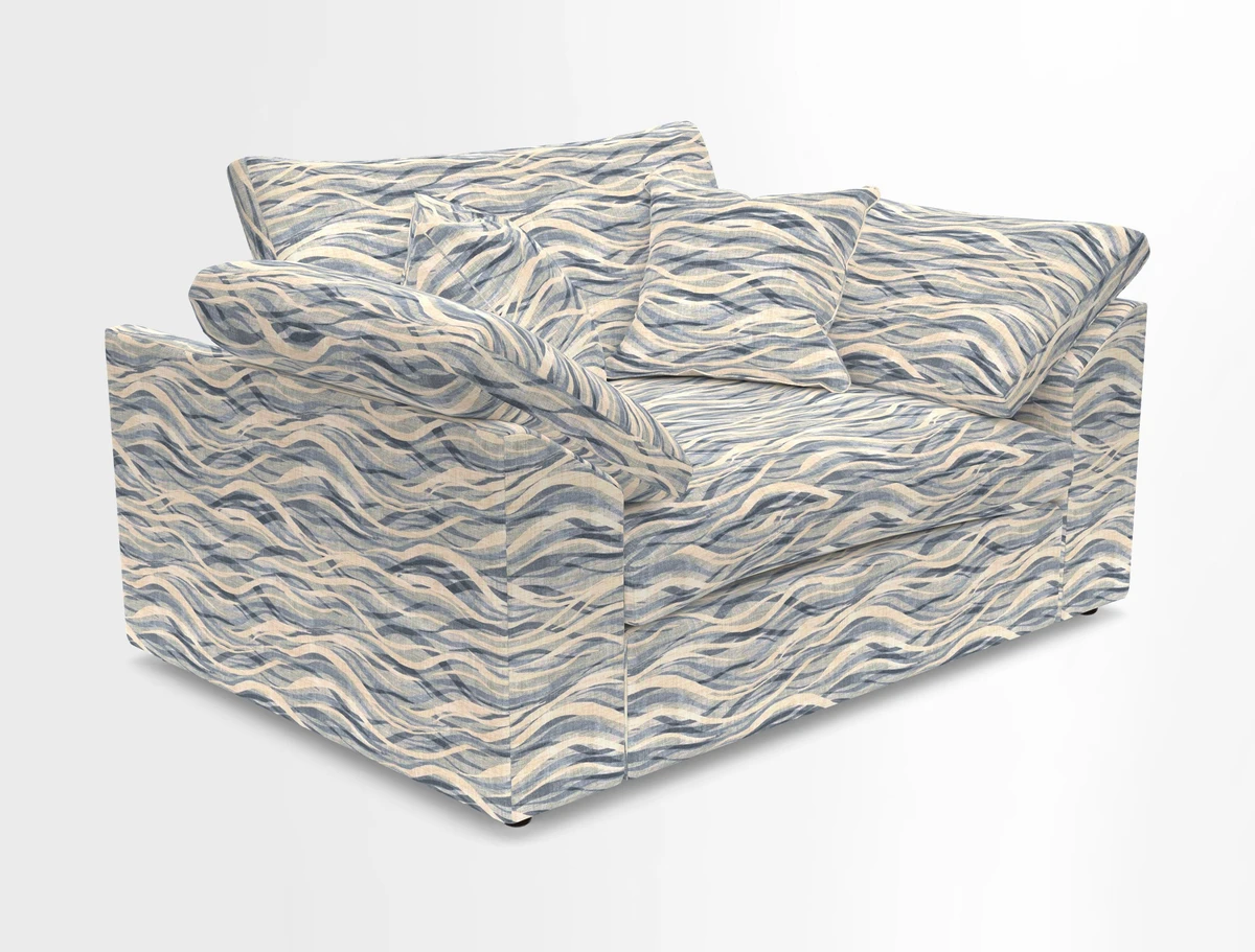 Big Softie Sloped Arm Snuggler in Two Tone Plain Biscuit