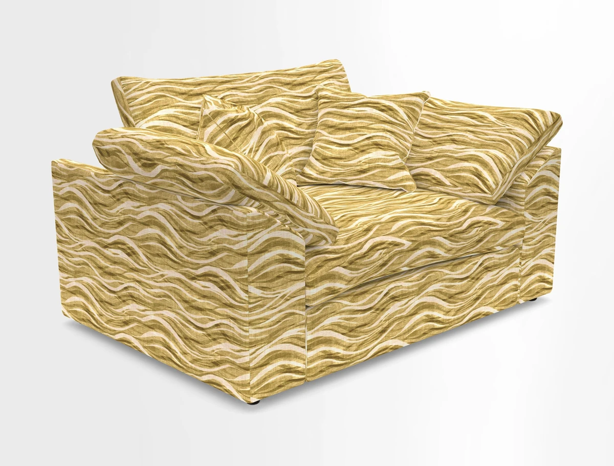 Big Softie Sloped Arm Snuggler in Two Tone Plain Biscuit