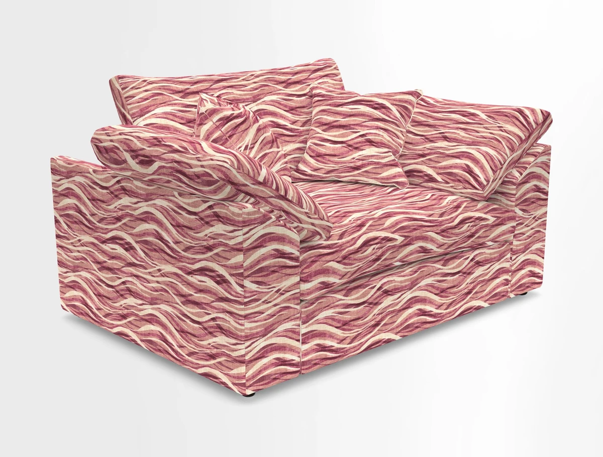 Big Softie Sloped Arm Snuggler in Two Tone Plain Biscuit