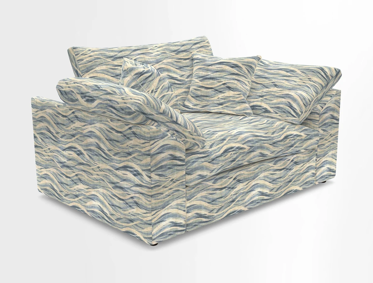 Big Softie Sloped Arm Snuggler in Two Tone Plain Biscuit